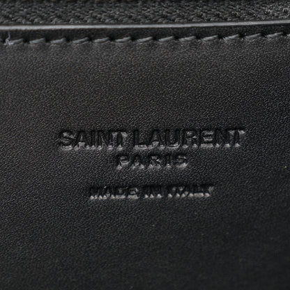 Saint Laurent Raffia Calfskin Small Panier Tote Black 6 of 11