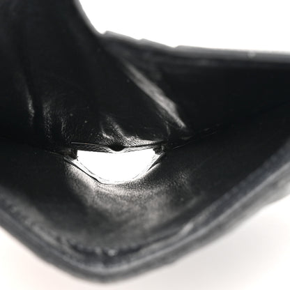 Saint Laurent Grain De Poudre Matelasse Chevron Monogram Zipped Two-Part Wallet Black 6 of 15