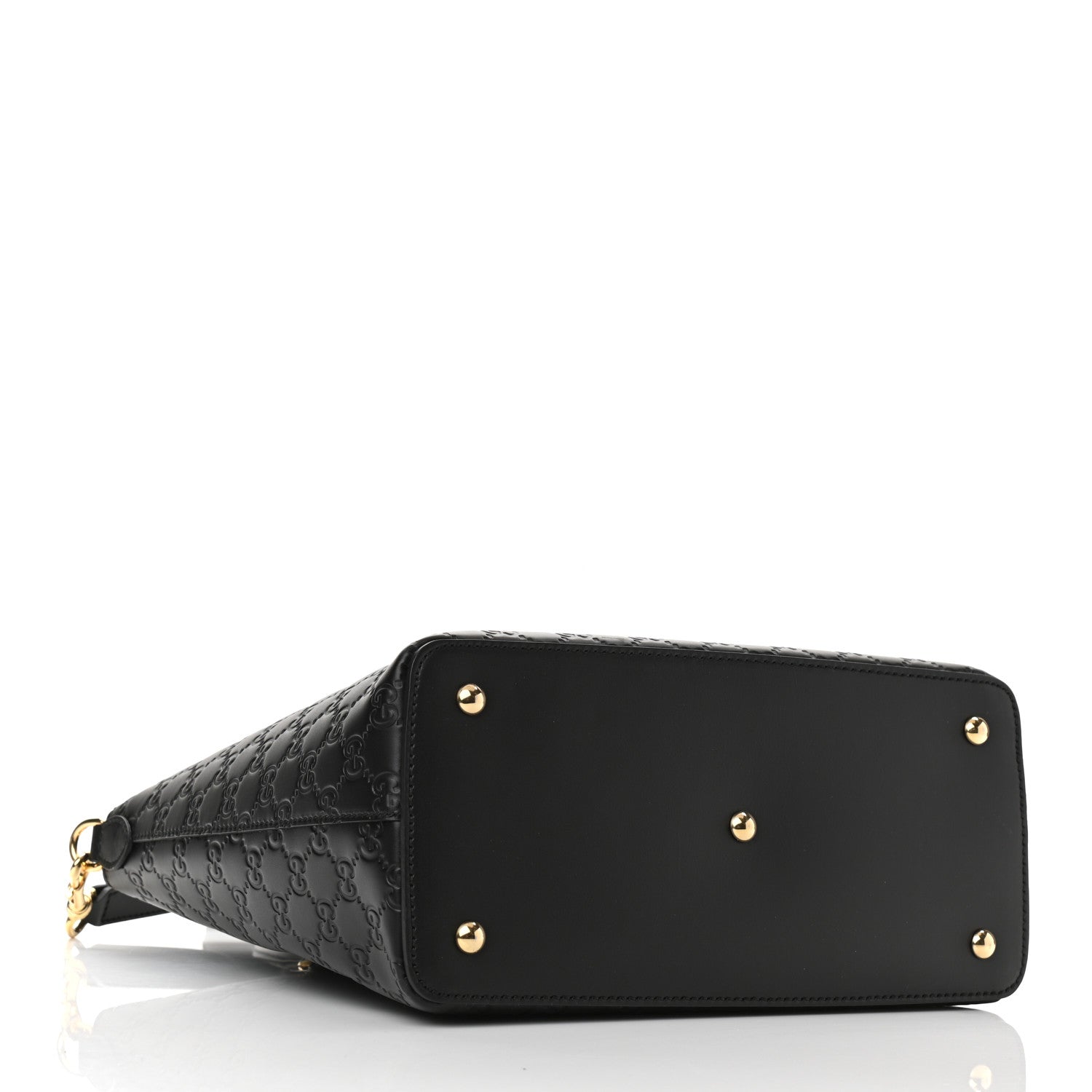 Gucci Guccissima Linea A Foldover Tote Black 4 of 8
