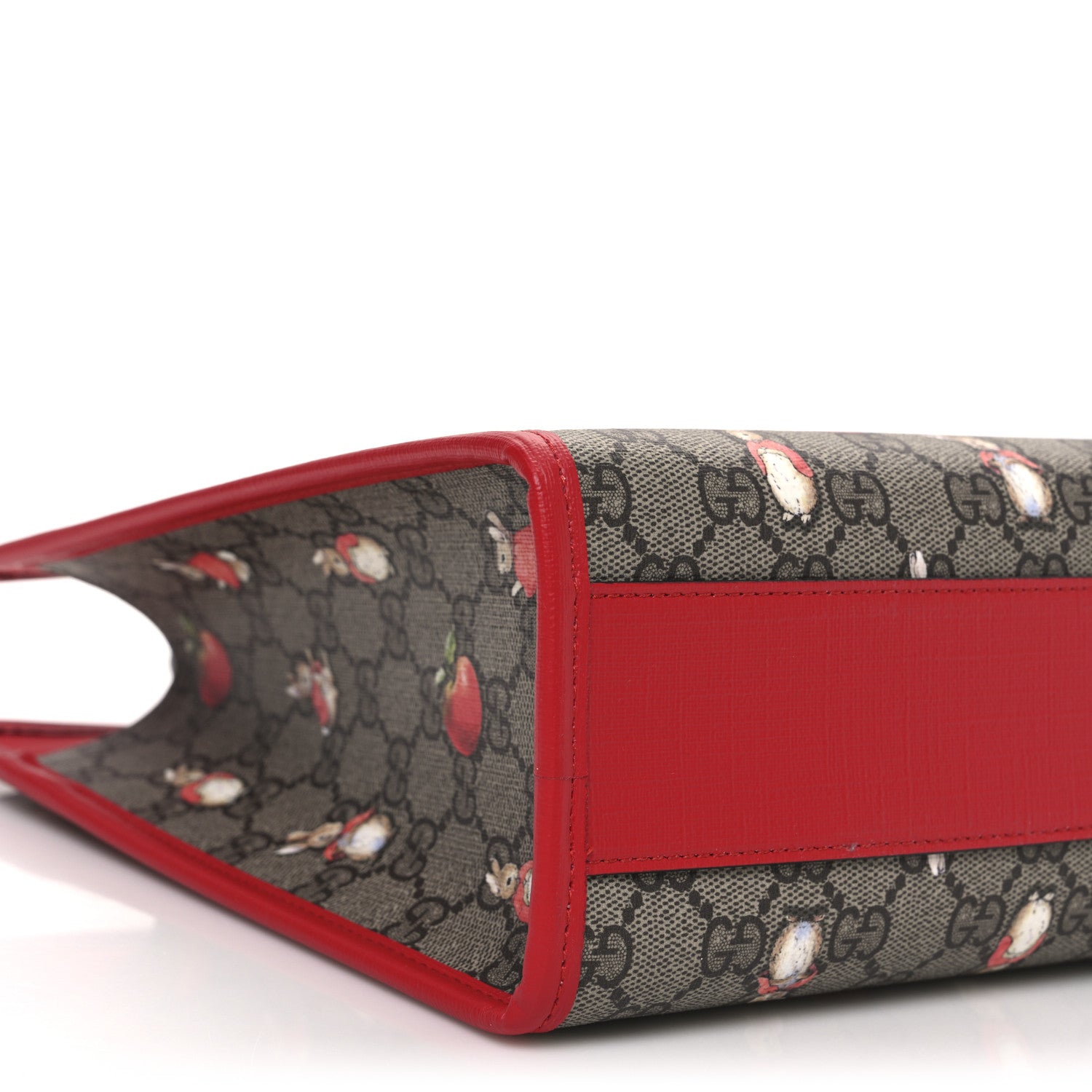 Gucci X Peter Rabbit GG Supreme Monogram Rabbit Apple Childrens Tote Beige Ebony Multicolor Bright Hibiscus 9 of 10