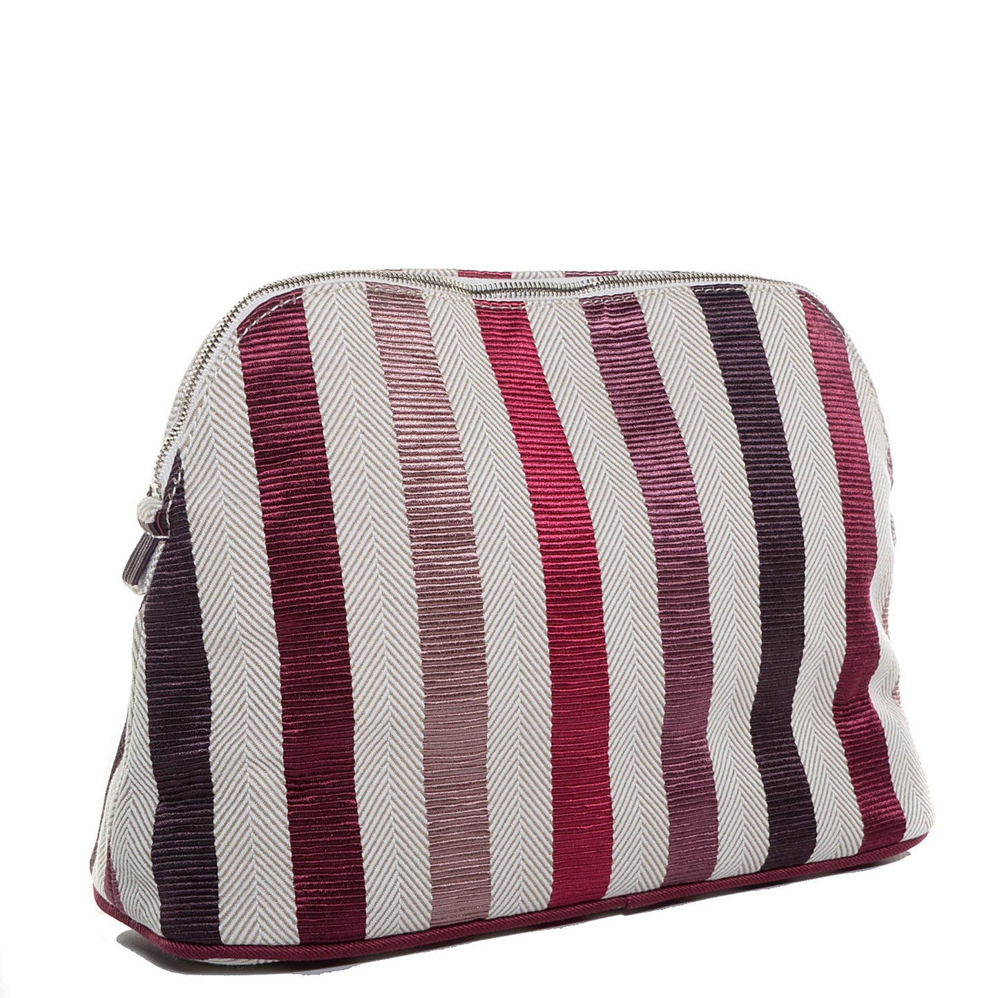 Cotton Viscose Striped Bolide Toiletry Case MM