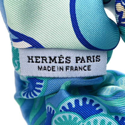 Hermes Silk Patchwork Claudia Scrunchie Multicolore 3 of 4