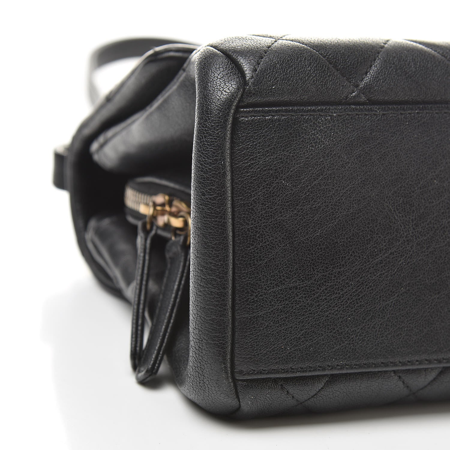 Chanel Shiny Sheepskin Quilted Small Trapezio Flap Black 9 of 12