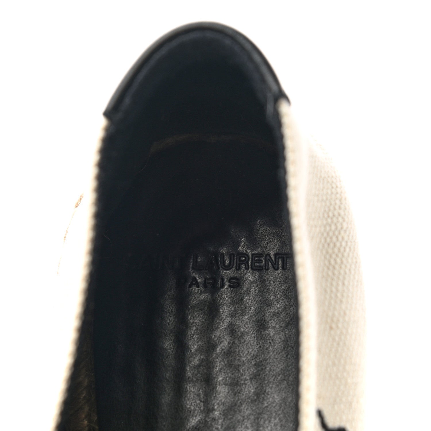 Saint Laurent Canvas Nappa Elba Light Logo Embroidered Espadrilles 39.5 Panna 7 of 8