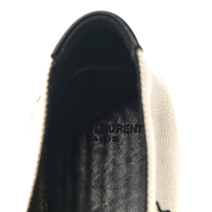 Saint Laurent Canvas Nappa Elba Light Logo Embroidered Espadrilles 39.5 Panna 7 of 8