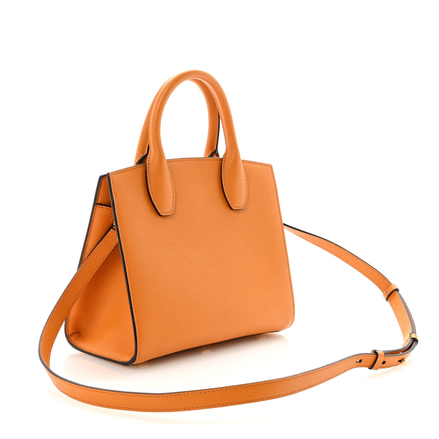 Salvatore Ferragamo Hammered Calfskin Small The Studio Box Bag