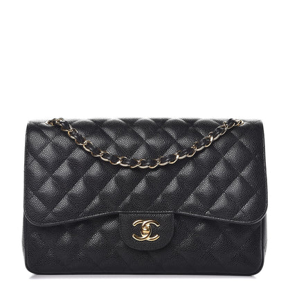 Chanel Caviar Quilted Jumbo Double Flap Black 1 of 8