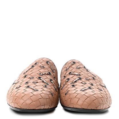 Bottega Veneta Nappa Ayers Intrecciato Flat Mules 38.5 Dahlia 2 of 7