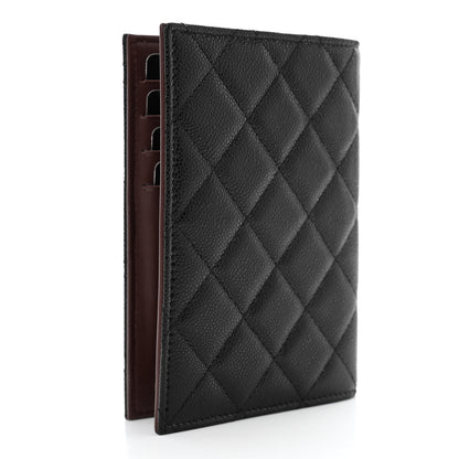 Chanel Iridescent Caviar Quilted Passport Holder Black 3 of 10