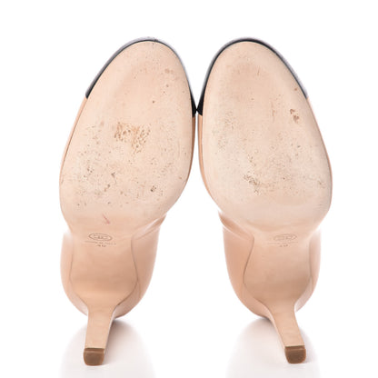 Chanel Lambskin Cap Toe Pumps 40 Beige Black 7 of 15