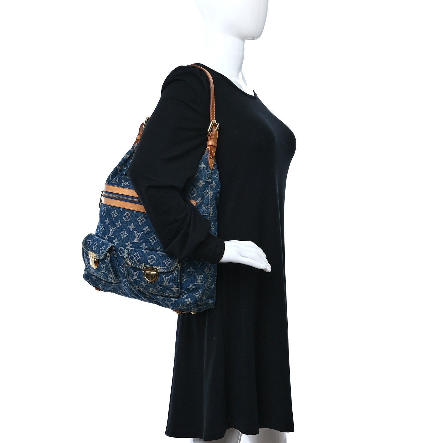 Louis Vuitton Denim Baggy GM Blue 3 of 11