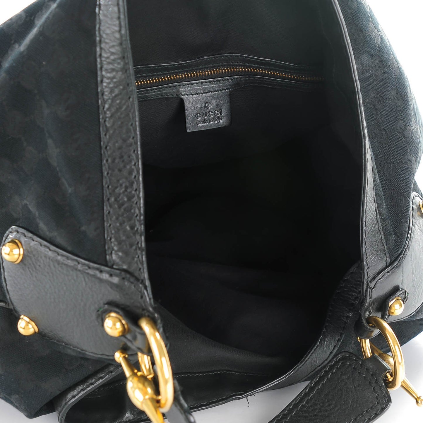 Monogram Large Jockey Hobo Black