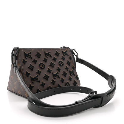 Louis Vuitton Monogram Tuffetage Triangle Messenger Black 3 of 11