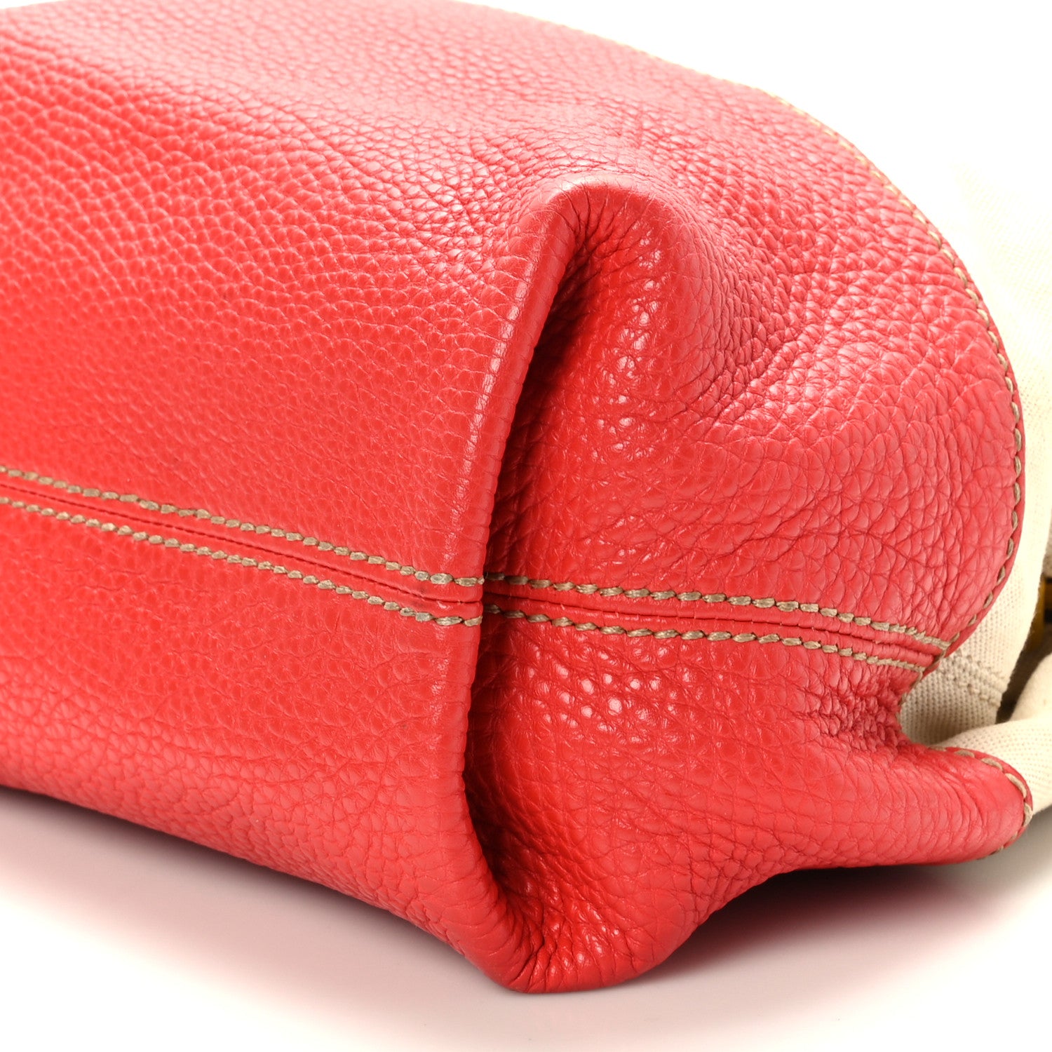 Fendi Canvas Cuoio Romano Selleria 2Bag Rosso Bluette 8 of 8