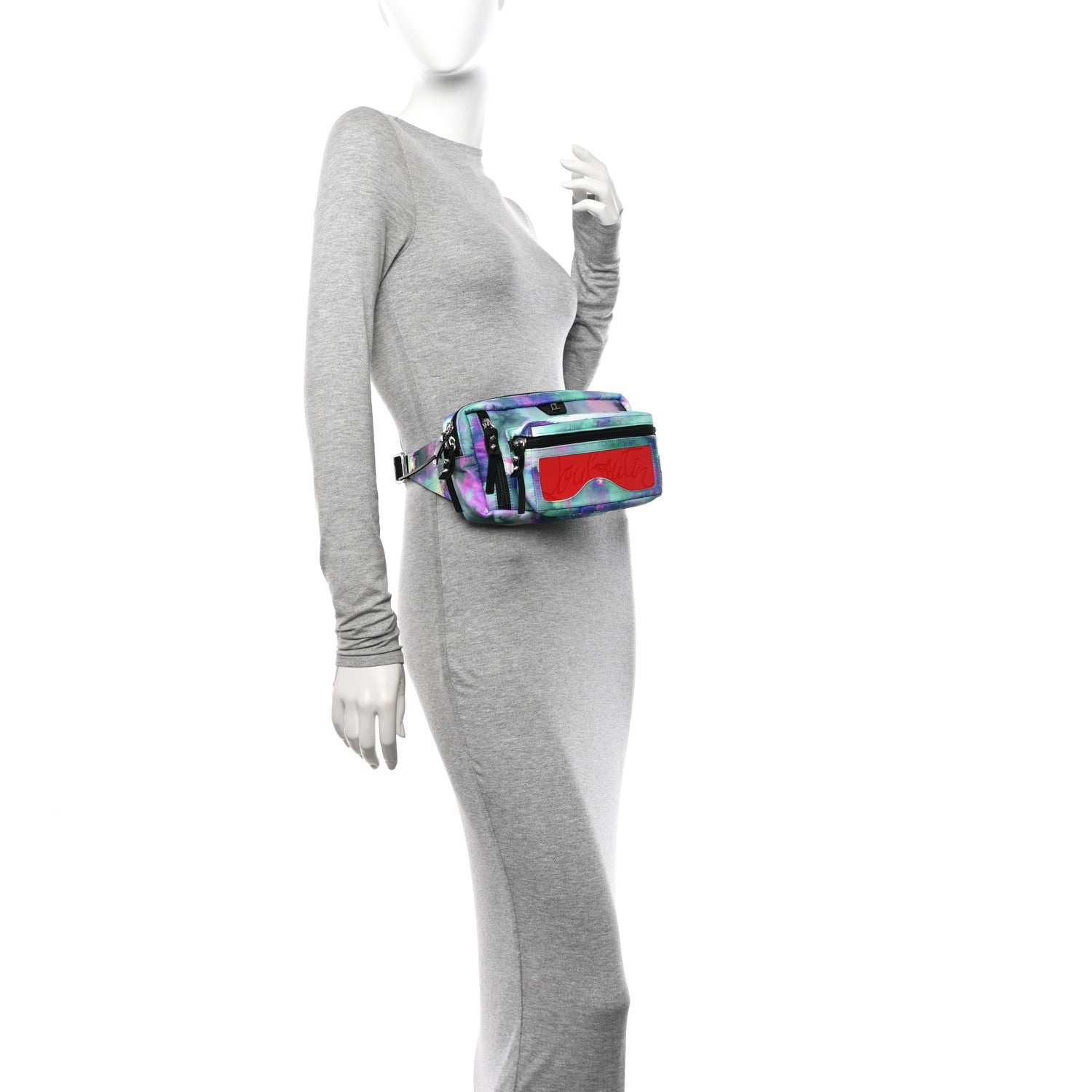 Christian Louboutin Nylon Loubideal Sneaker Sole Belt Bag Blue Multicolor 2 of 10