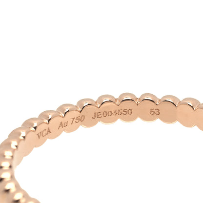 Van Cleef & Arpels 18K Rose Gold Small Perlee Ring 53 6.5 4 of 4