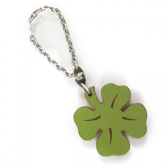 Leather Lucky Clover Key Chain