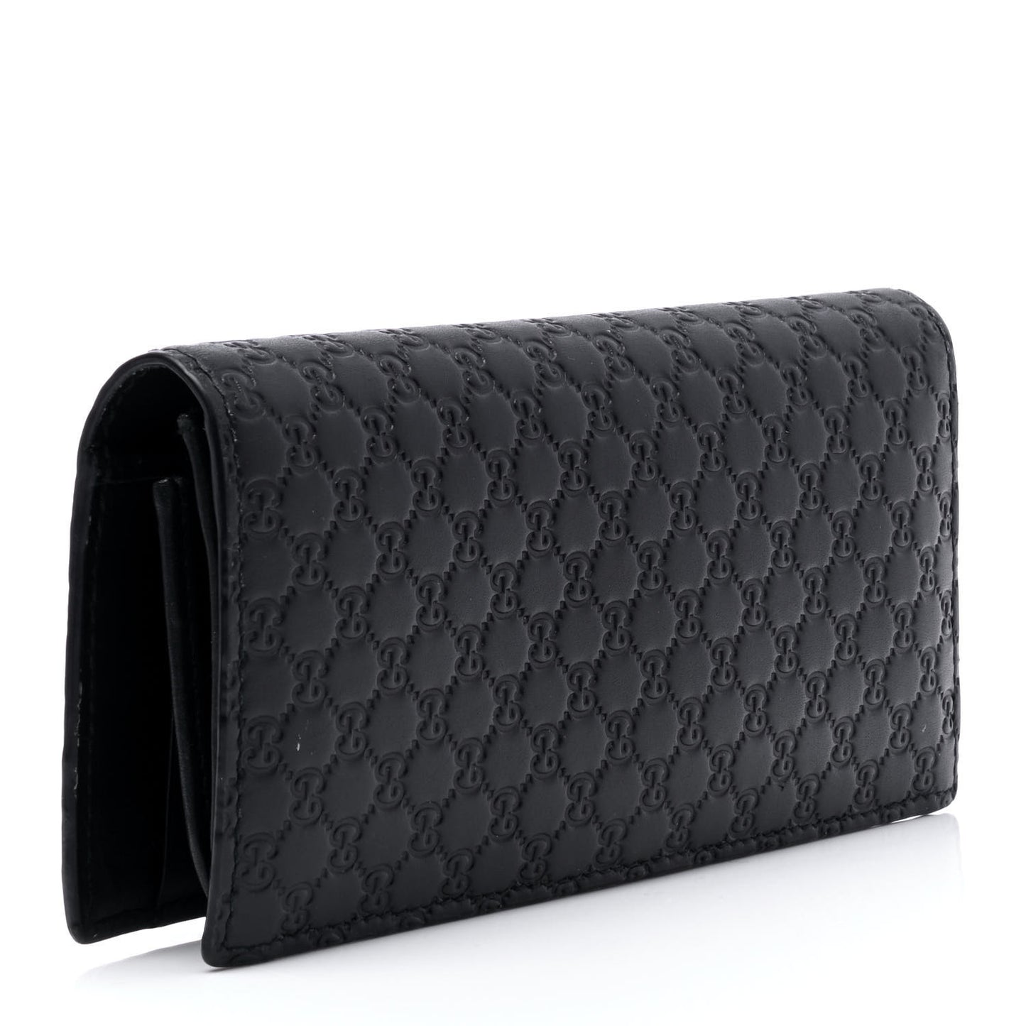 Microguccissima Bi-Fold Organizer Wallet Black