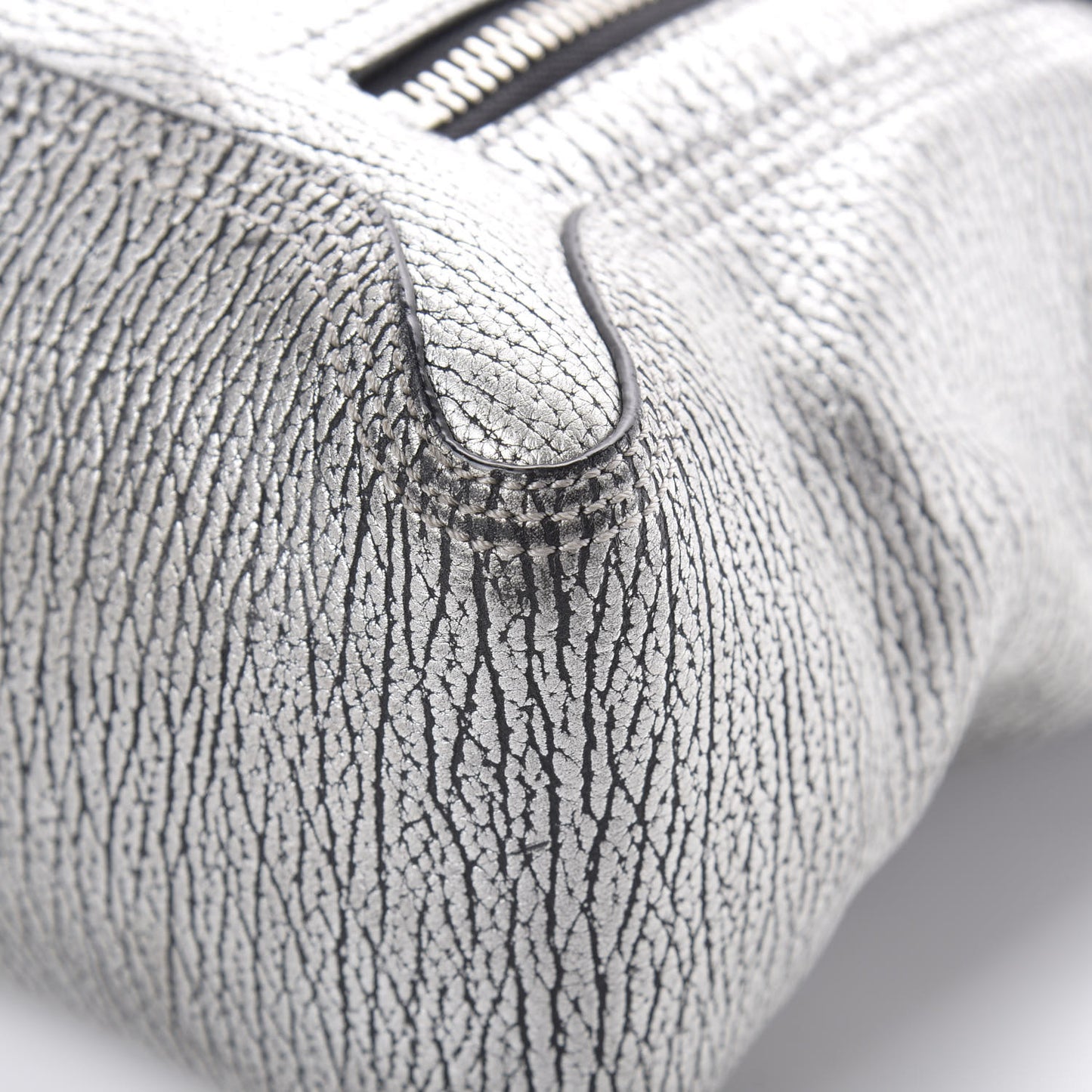 3.1 Textured Calfskin Medium Pashli Satchel Silver