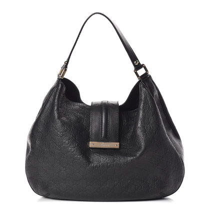 Gucci Guccissima Large New Ladies Web Hobo Black 1 of 11