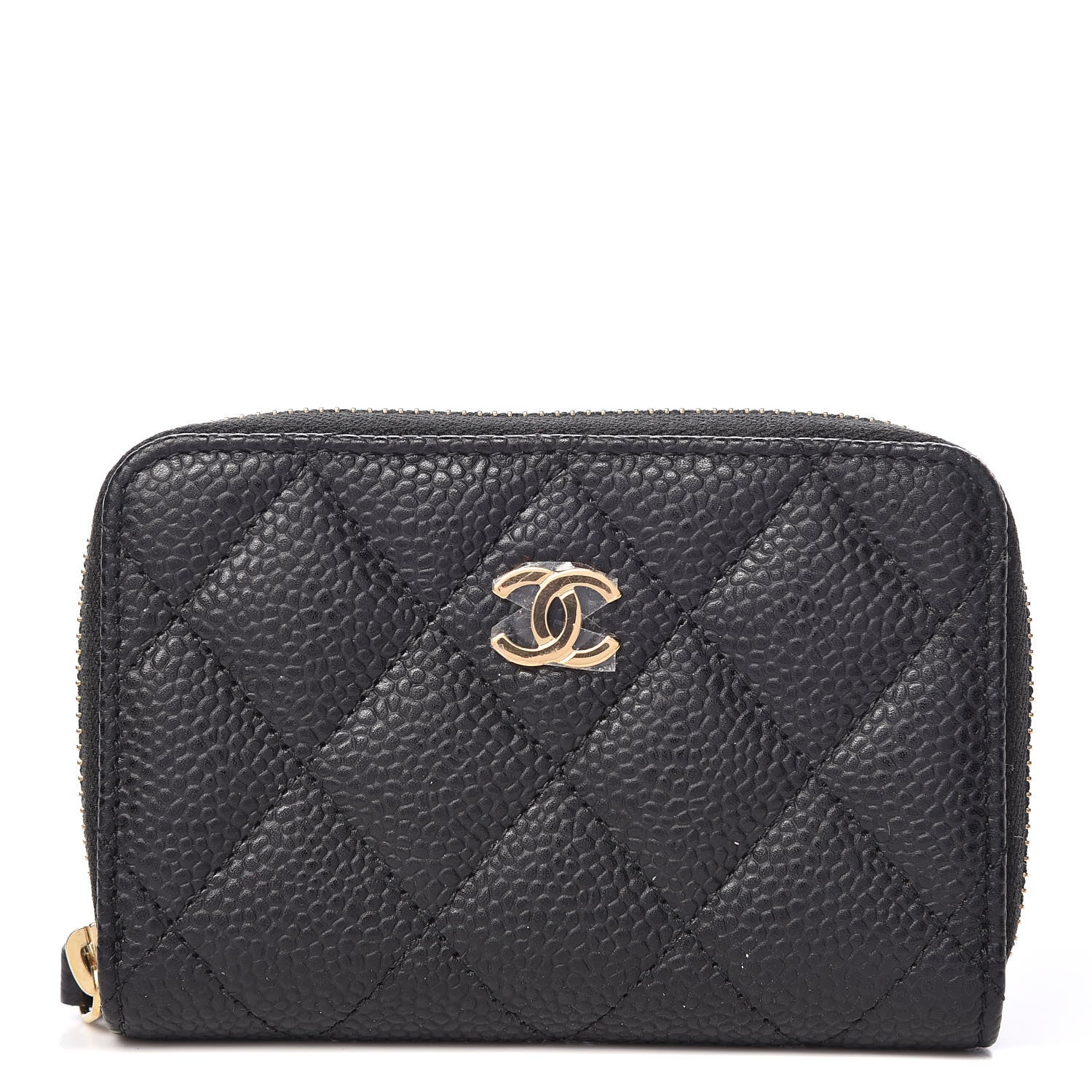 Chanel Caviar Quilted Zip Coin Purse Black 1 of 9