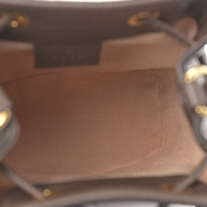 Gucci GG Supreme Monogram Web Mini Ophidia Bucket Bag Brown 5 of 9
