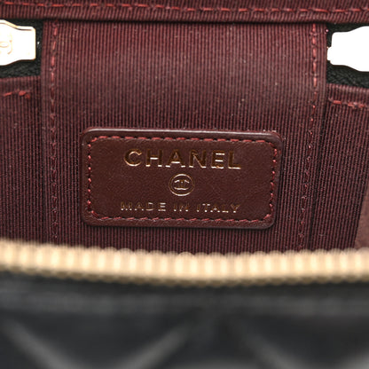Chanel Lambskin Quilted Mini Vanity Case With Chain Black 7 of 10