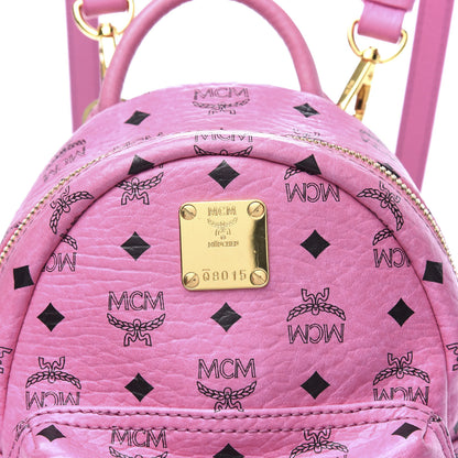 MCM Visetos Side Stud Mini Stark Backpack Pink 8 of 8