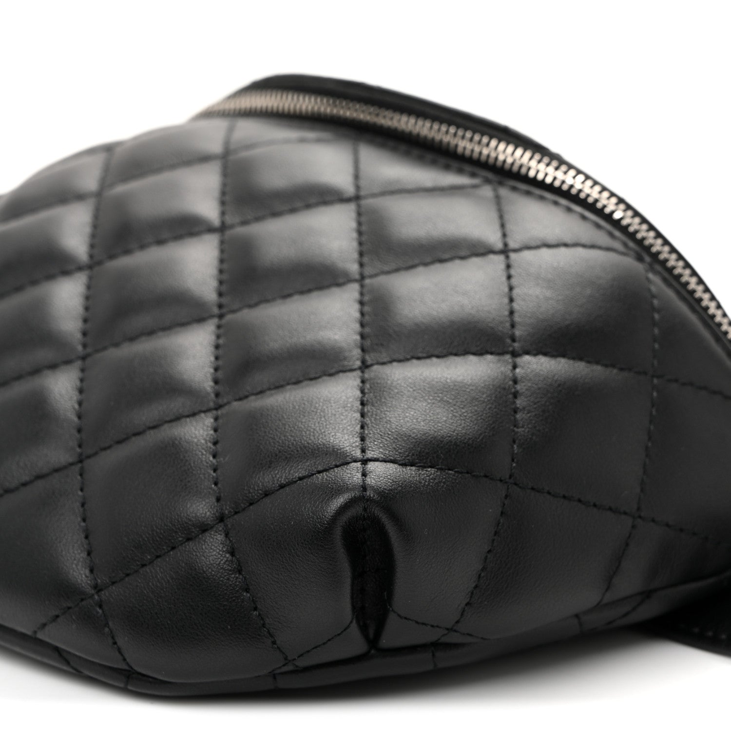 Chanel Calfskin Quilted Uniform Waist Belt Bag Black 10 of 10