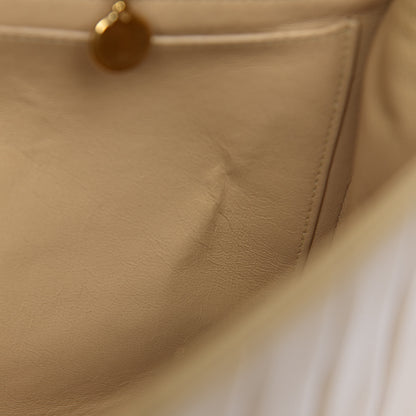 Chanel Lambskin Vertical Quilted Jumbo Single Flap Beige 10 of 20