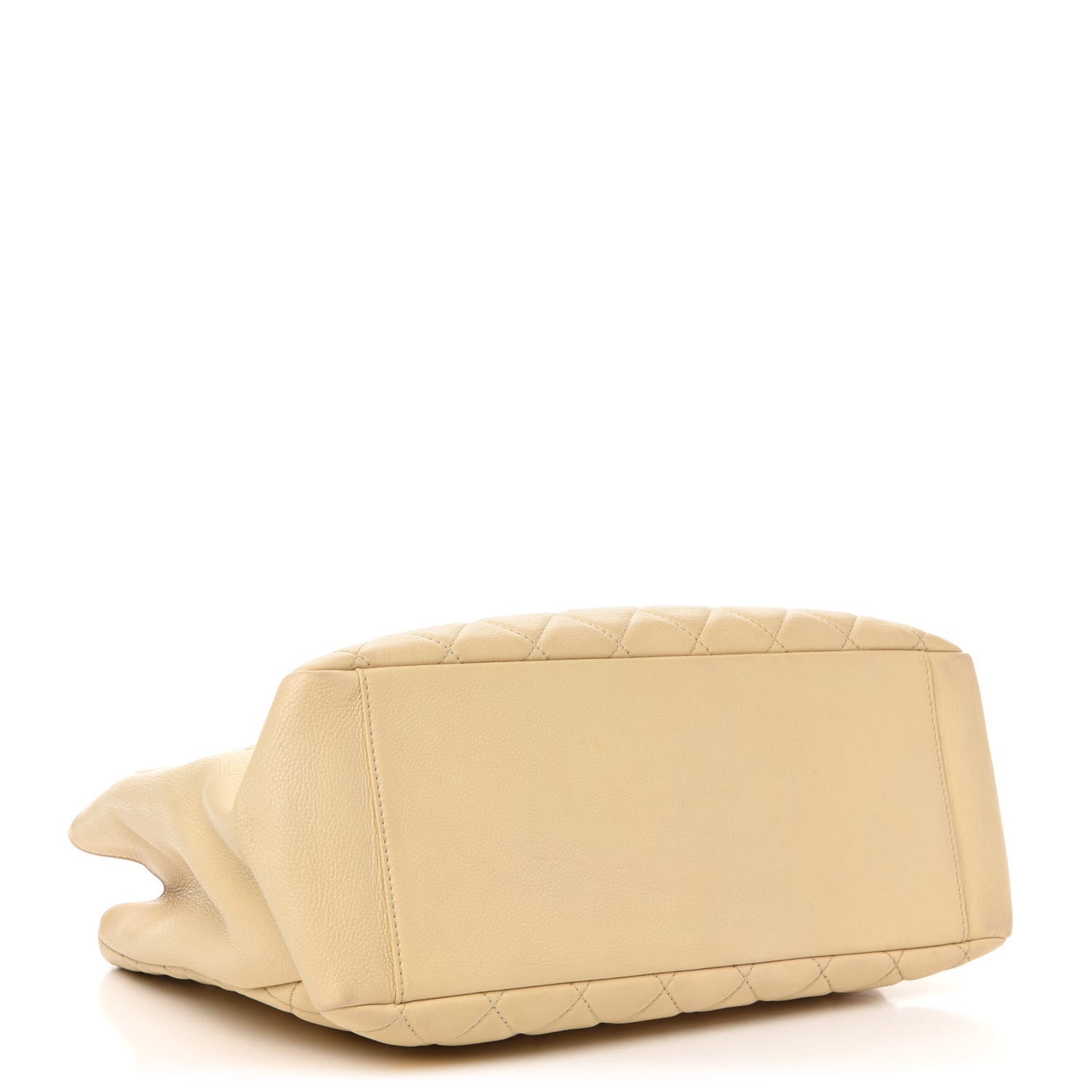 Caviar Quilted Grand Shopping Tote GST Beige Clair