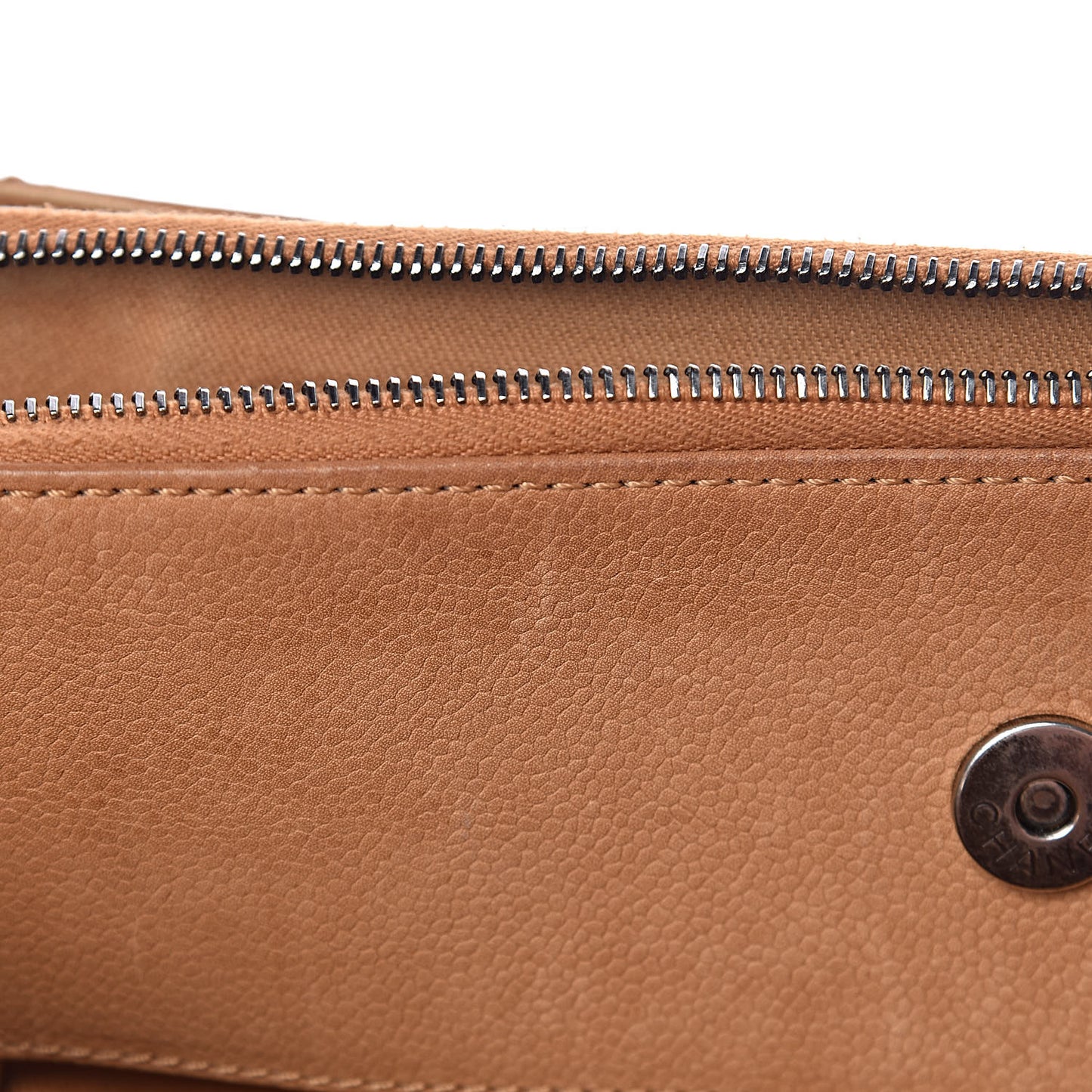 Grained Vegetal Calfskin Small Urban Shopping Tote Camel