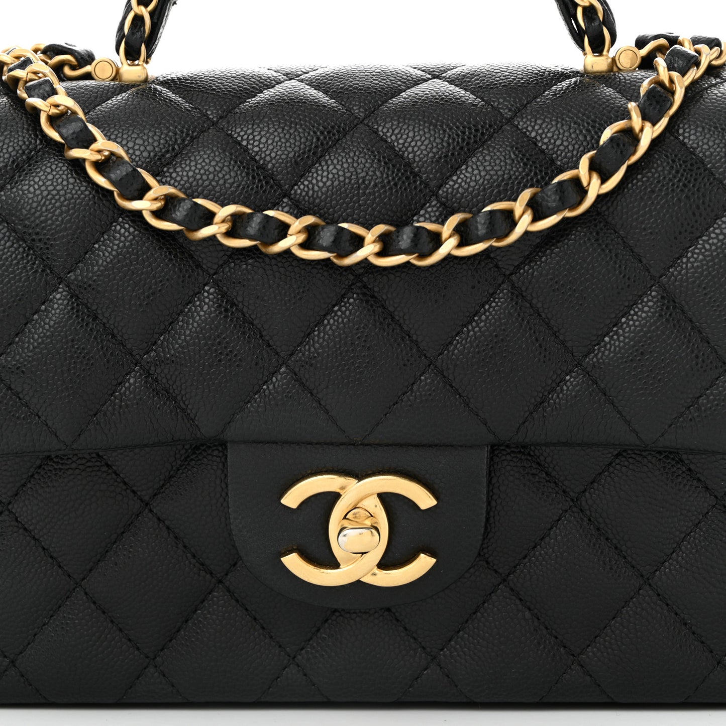 Caviar Quilted Small Handy CC Flap Black