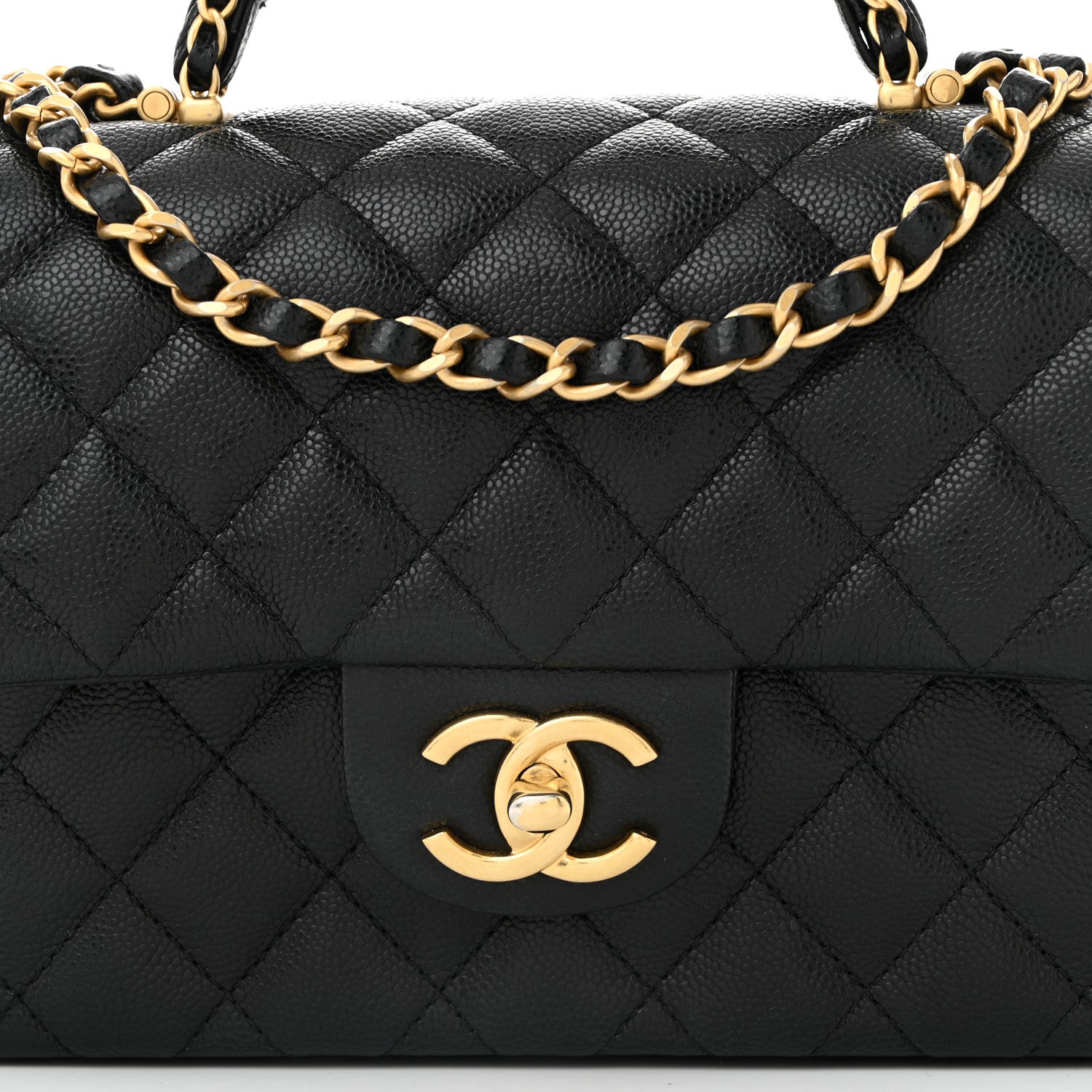 Chanel Caviar Quilted Small Handy CC Flap Black 8 of 10