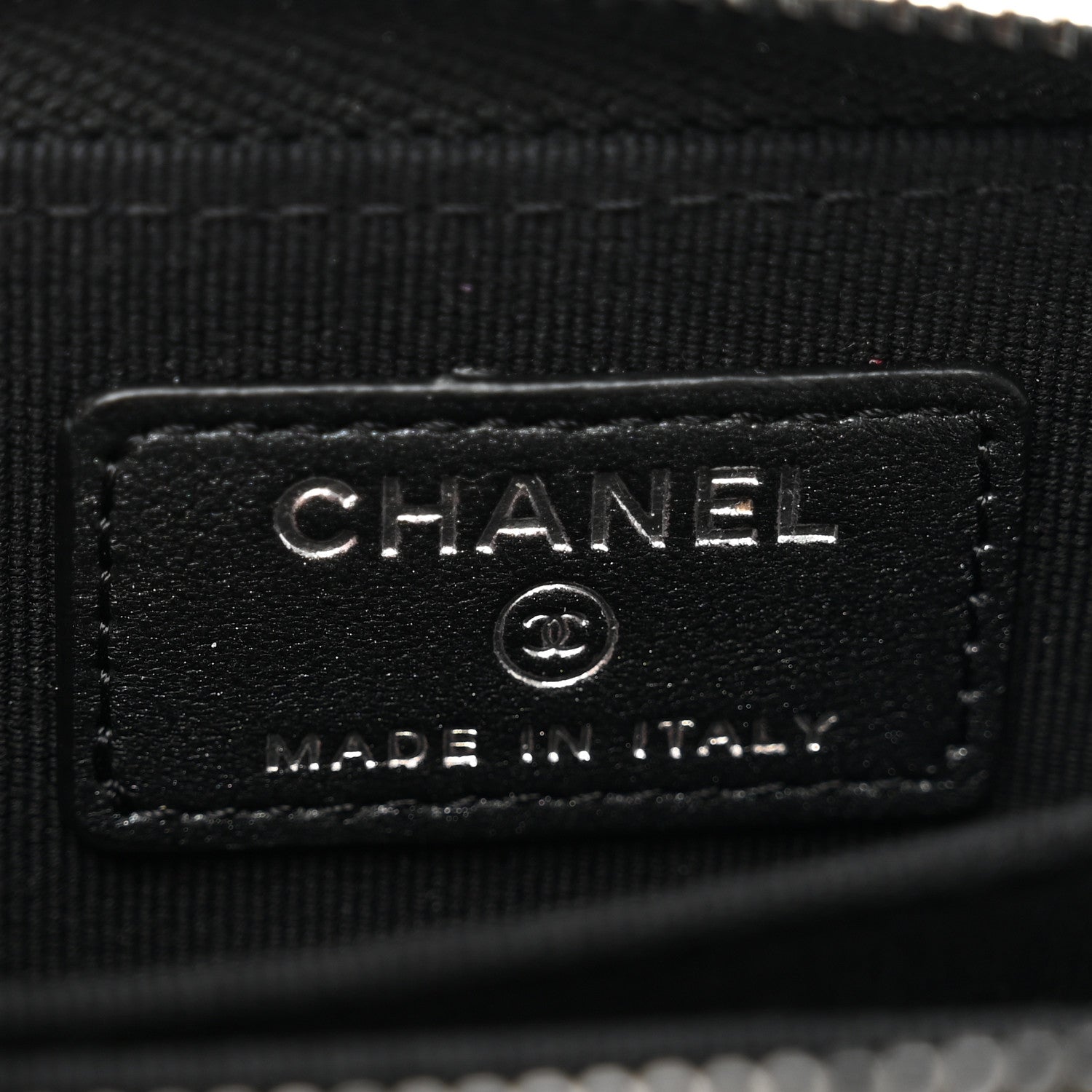 Chanel Pearly Lambskin Quilted Zip Coin Purse So Black 6 of 8