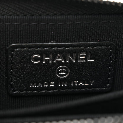 Chanel Pearly Lambskin Quilted Zip Coin Purse So Black 6 of 8