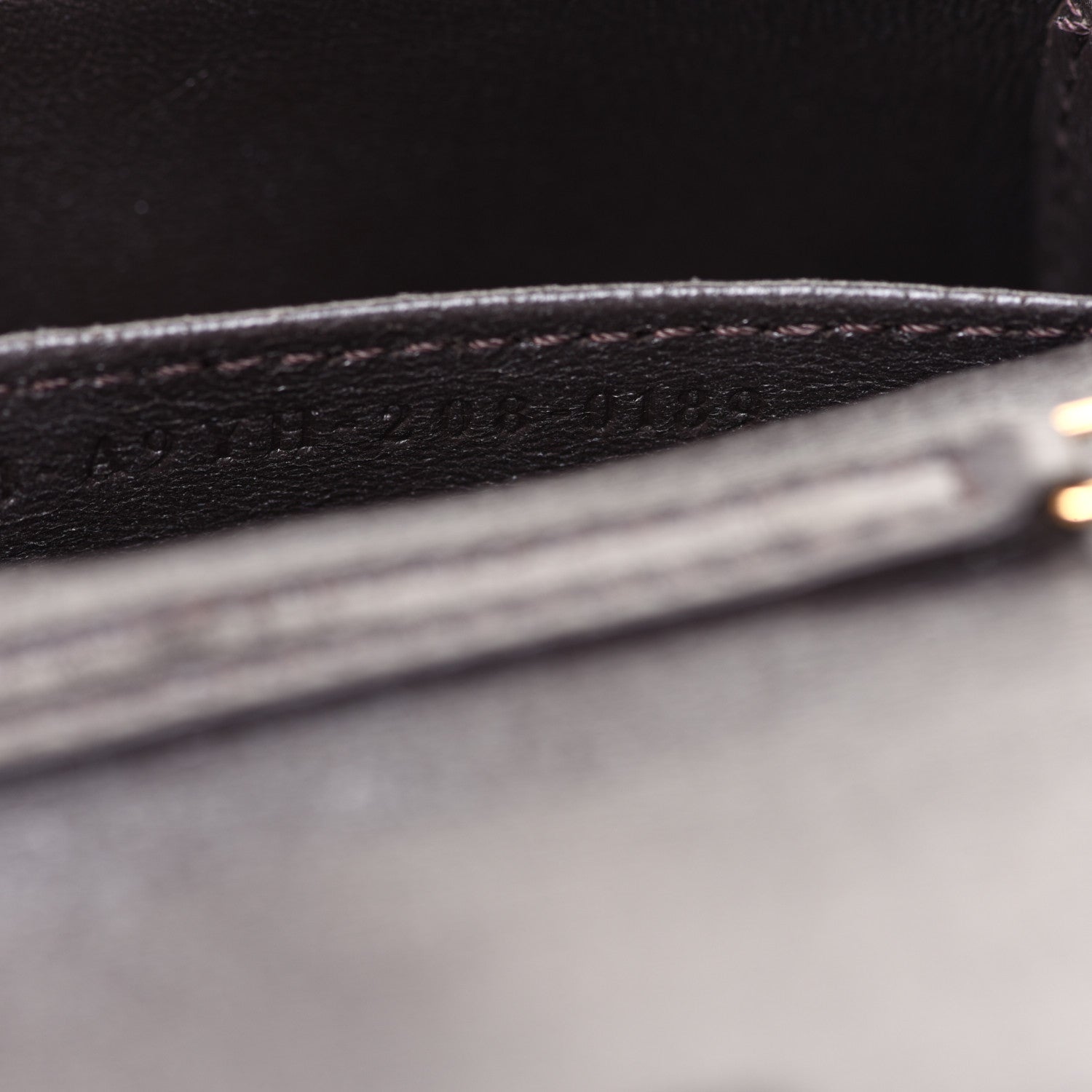 Fendi Glazed Fabric FF 1974 Nano Baguette Charm Mogano Panna 8 of 9