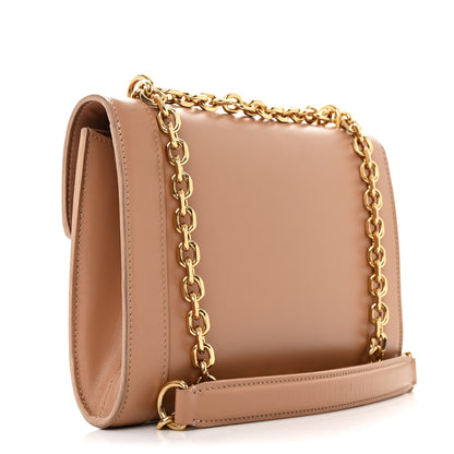 Celine Shiny Calfskin Triomphe Chain Bag Desert Rose 3 of 13