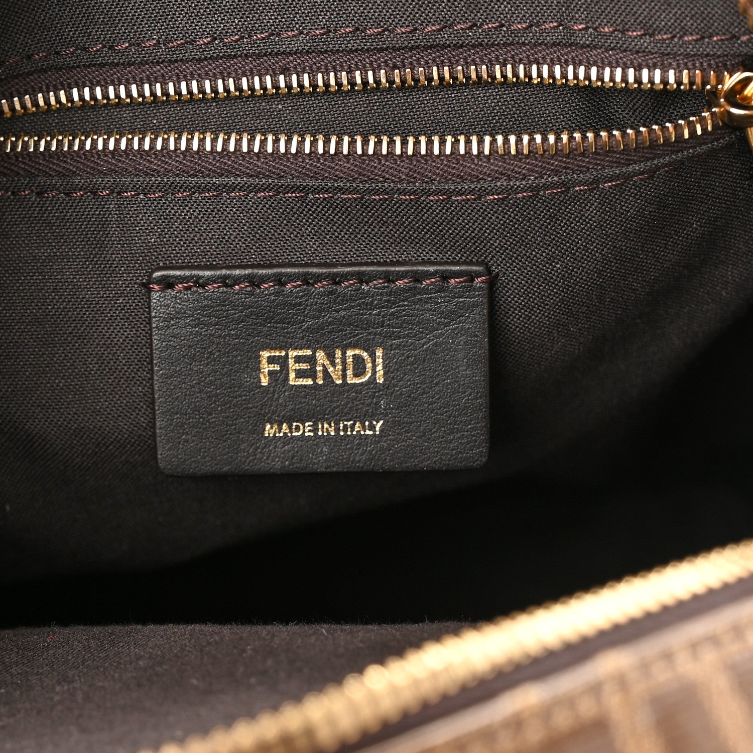 Fendi X FILA Glazed Fabric Vitello Century FF 1974 Mania Mini Backpack Mogano Panna Blueberry 6 of 11