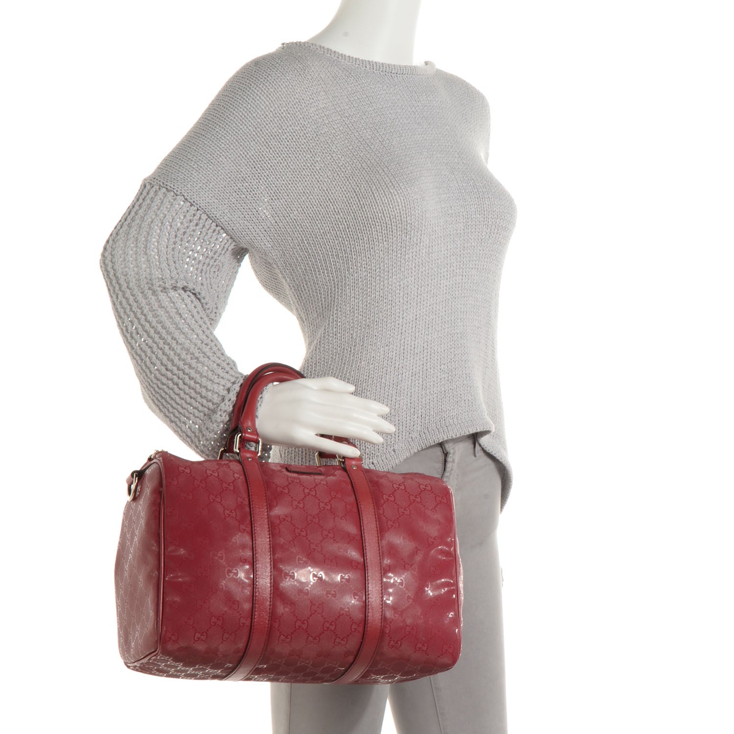 Gucci Imprime Monogram Medium Joy Boston Rose Blush 2 of 9