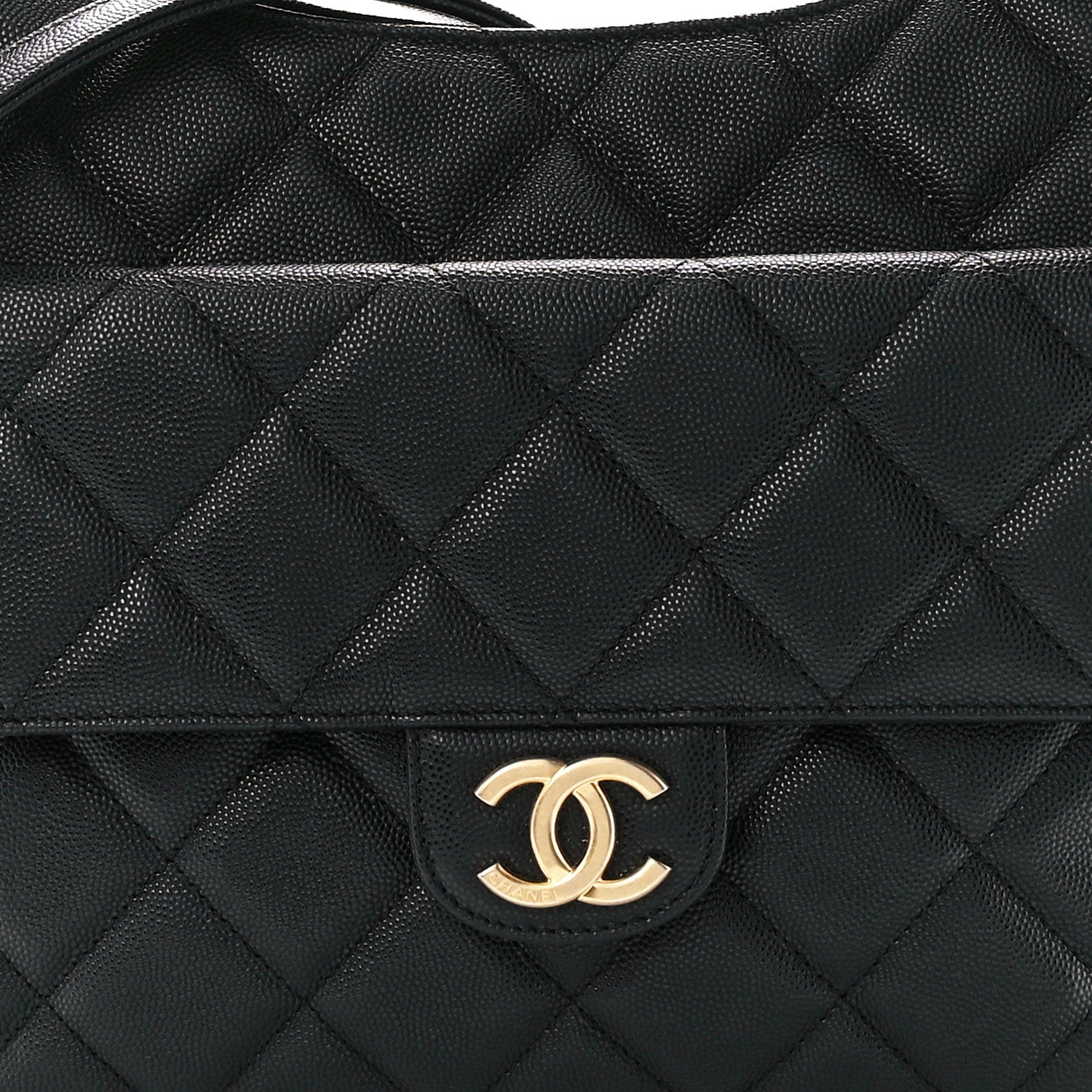 Chanel Caviar Quilted Large Wavy CC Hobo Black 8 of 11