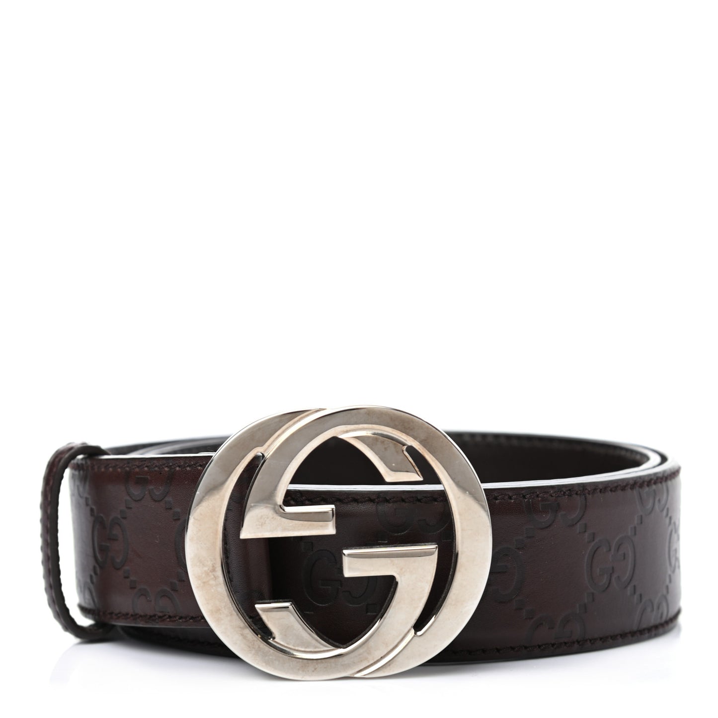 Guccissima Interlocking G Belt 95 38 Brown
