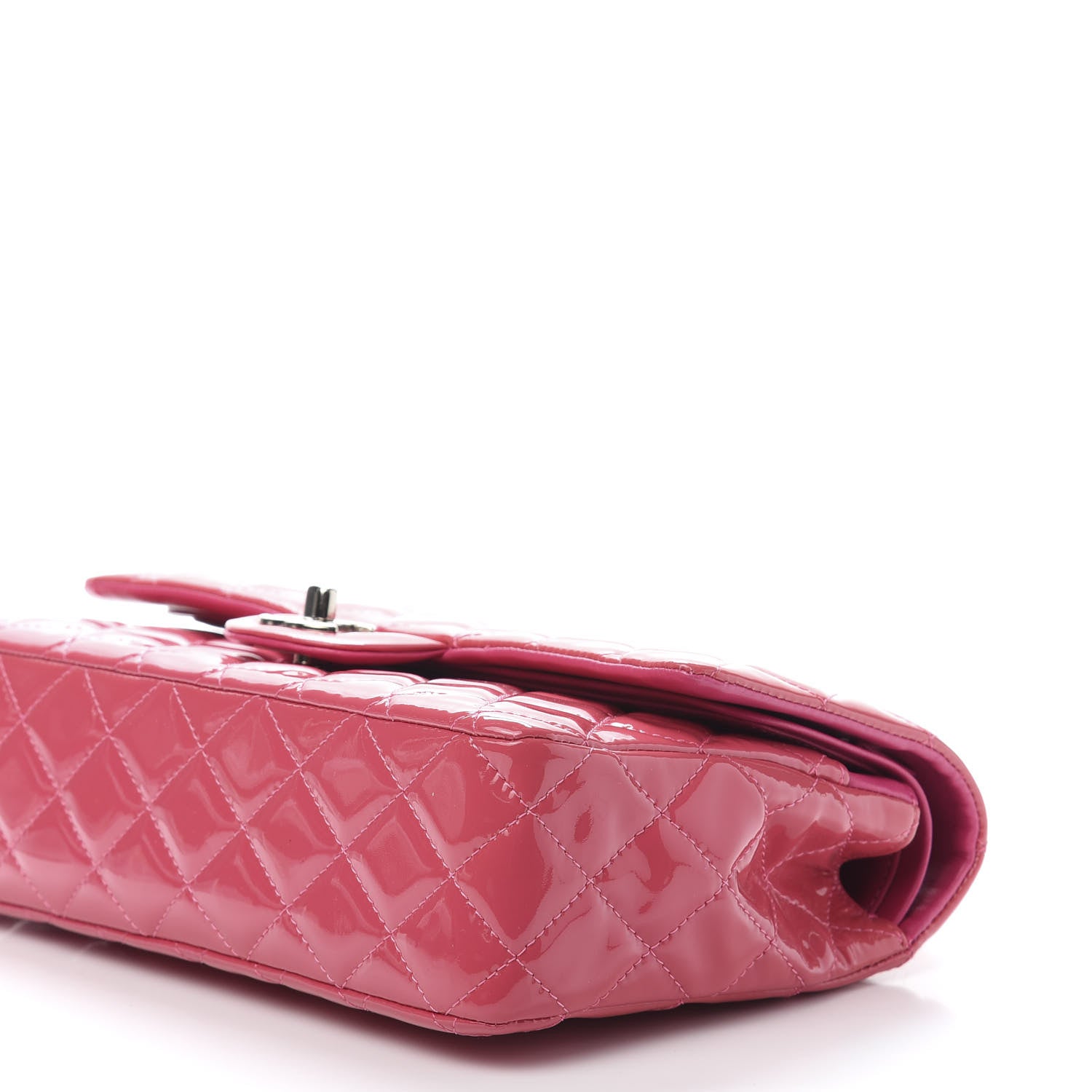 Chanel Patent Quilted Medium Double Flap Fuchsia 11 of 13