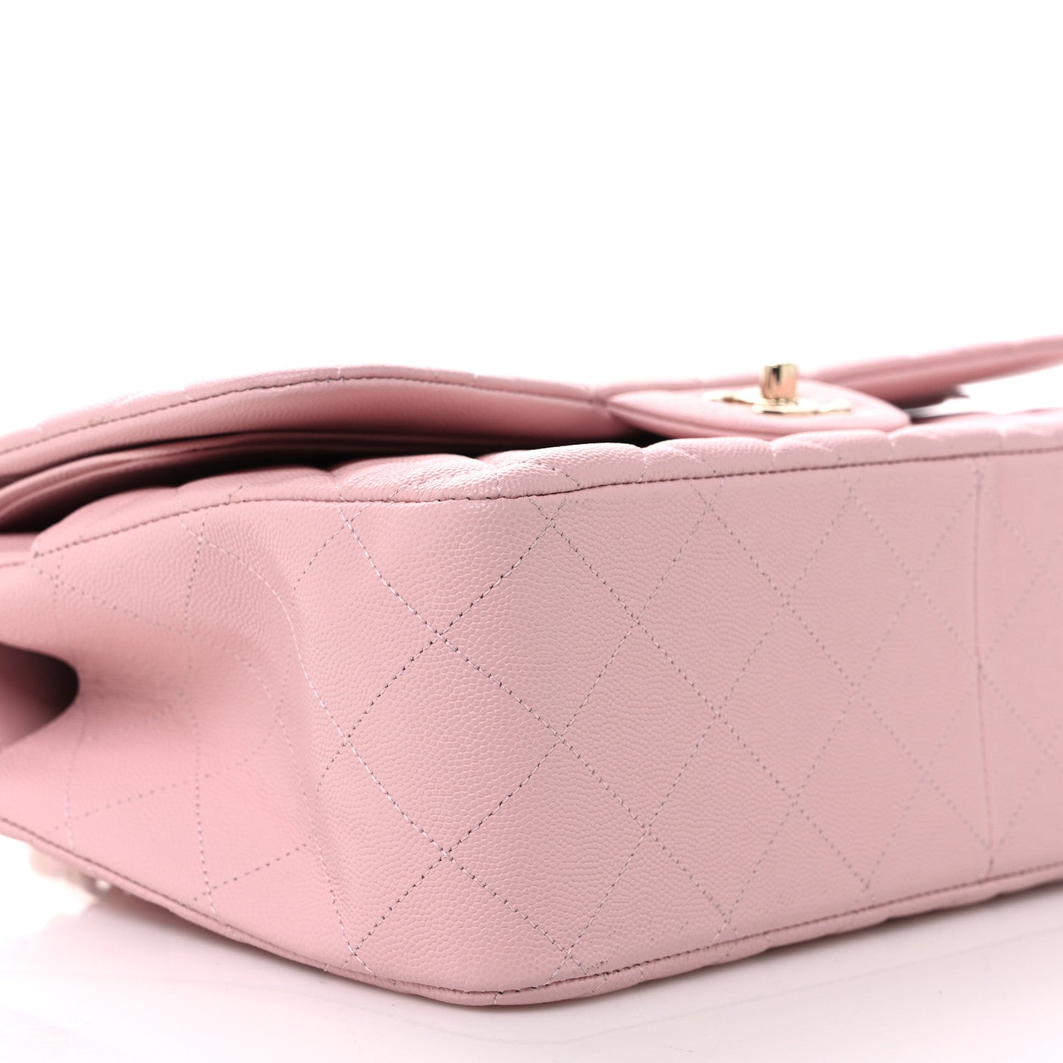 Chanel Caviar Quilted Jumbo Double Flap Light Pink 9 of 10
