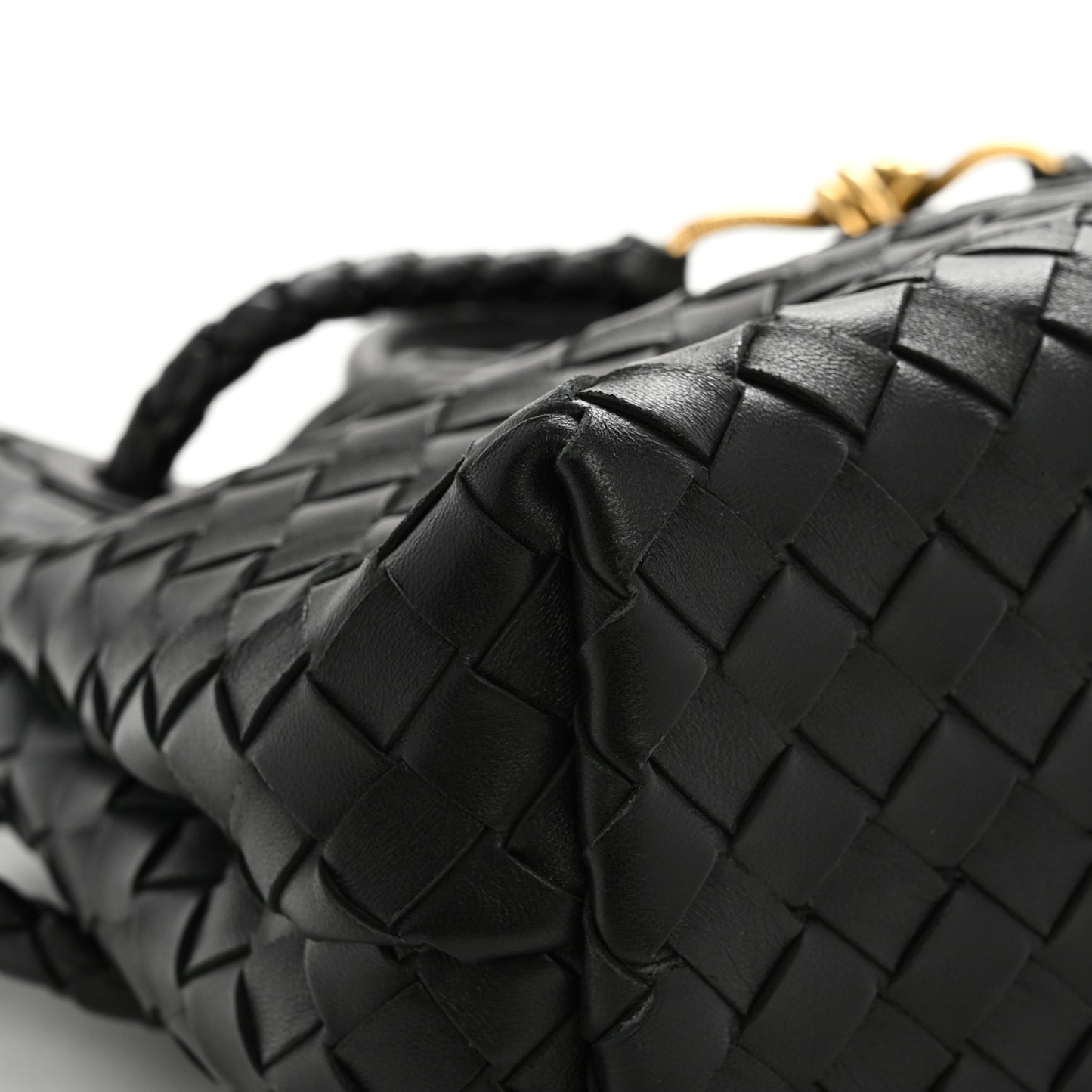 Nappa Intrecciato Medium Andiamo Shoulder Bag Black Black