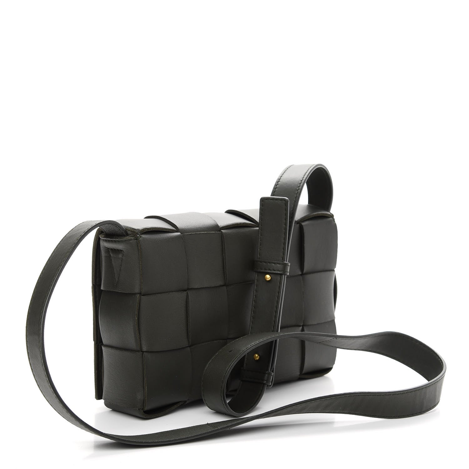 Bottega Veneta Lambskin Maxi Intrecciato Cassette Crossbody Bag Black 3 of 8