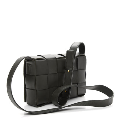 Bottega Veneta Lambskin Maxi Intrecciato Cassette Crossbody Bag Black 3 of 8