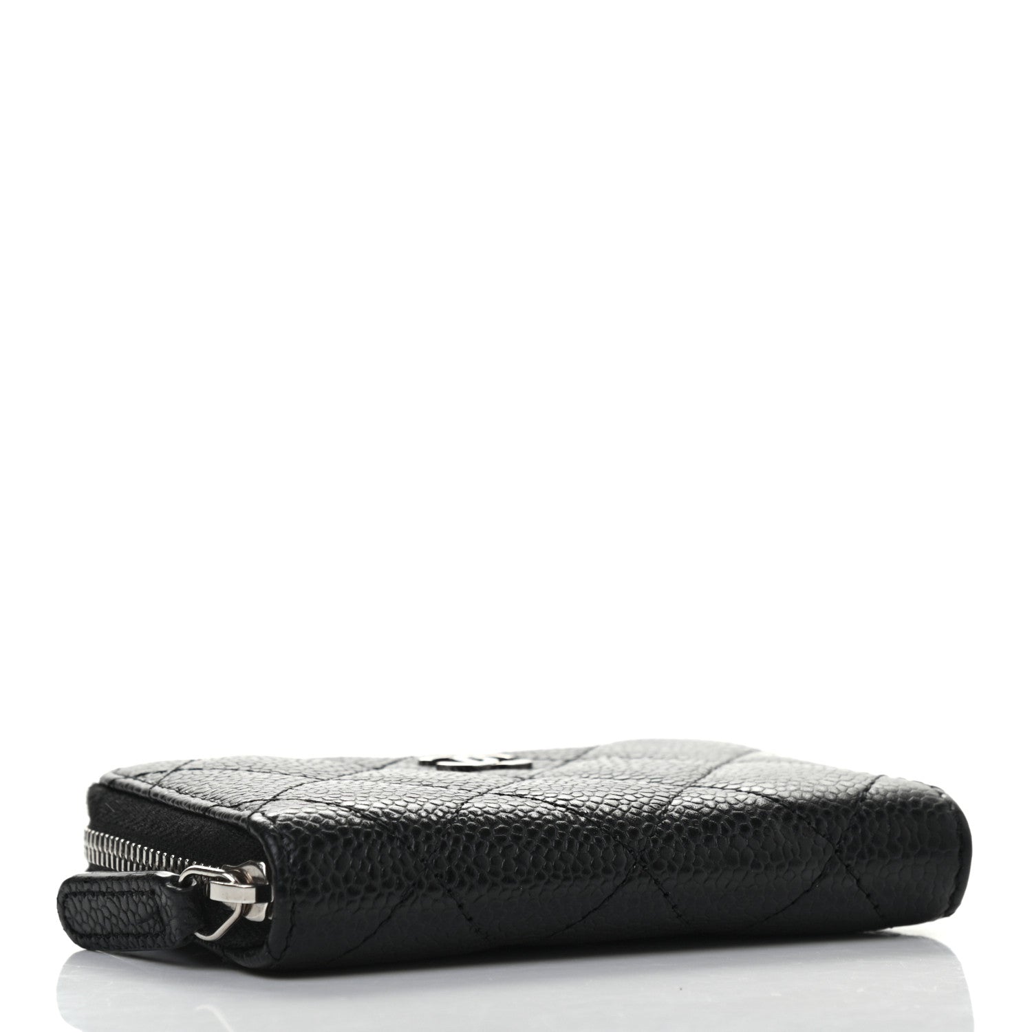 Chanel Caviar Quilted Zip Coin Purse Black 4 of 8