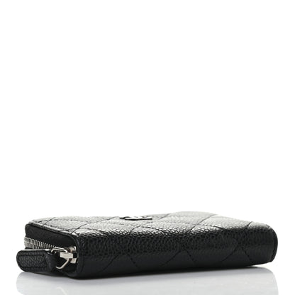 Chanel Caviar Quilted Zip Coin Purse Black 4 of 8