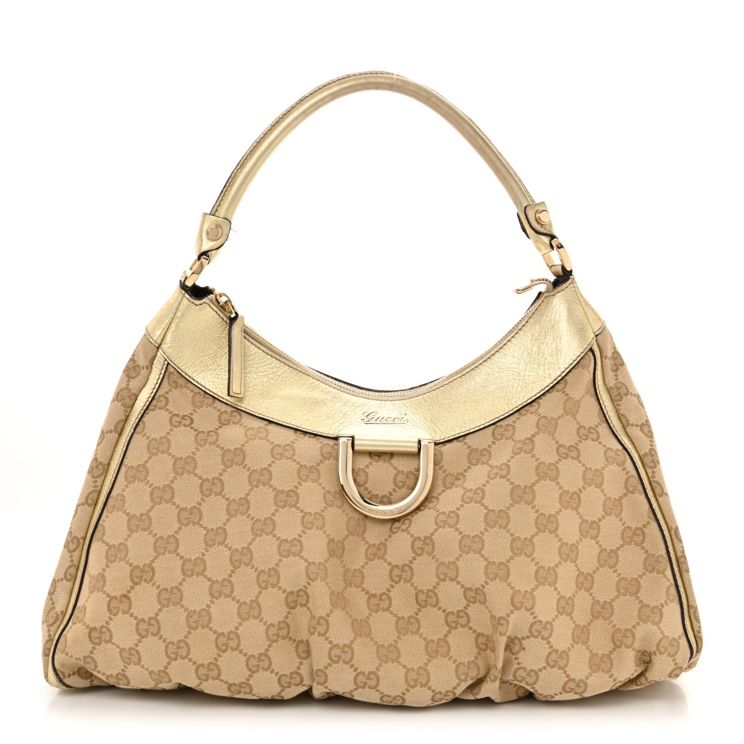 Gucci Monogram Large D Gold Hobo Gold 1 of 14